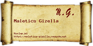 Maletics Gizella névjegykártya